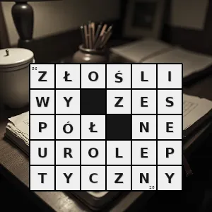 Rozwiązanie krzyżówki: przeciwpsychotyczny - złośliwy zespół neuroleptyczny | hasła, synonimy i podpowiedzi Hasło krzyżówkowe przeciwpsychotyczny - złośliwy zespół neuroleptyczny – rozwiązanie, synonimy, podpowiedzi i definicje krzyżówkowe